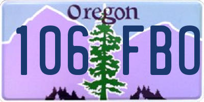 OR license plate 106FBO
