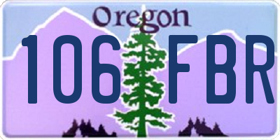 OR license plate 106FBR