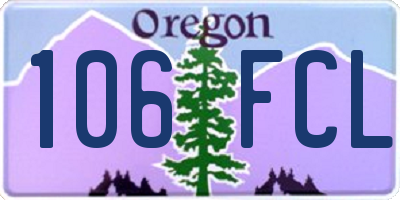 OR license plate 106FCL