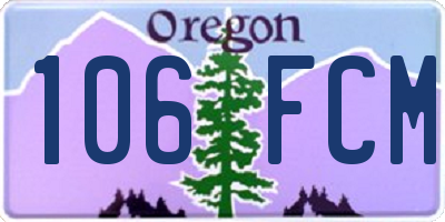 OR license plate 106FCM