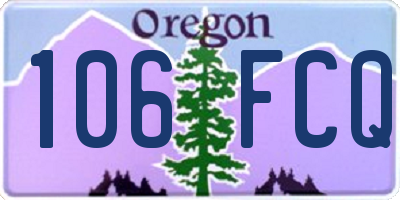 OR license plate 106FCQ