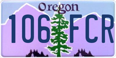 OR license plate 106FCR