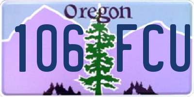OR license plate 106FCU