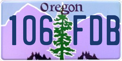 OR license plate 106FDB