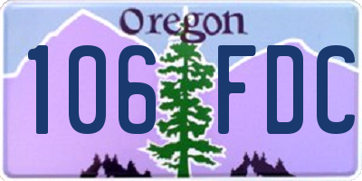 OR license plate 106FDC