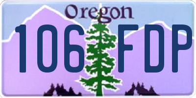 OR license plate 106FDP