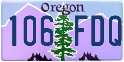 OR license plate 106FDQ