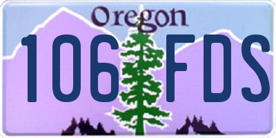 OR license plate 106FDS