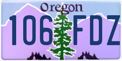 OR license plate 106FDZ