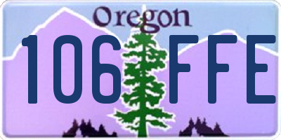 OR license plate 106FFE