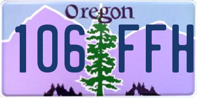 OR license plate 106FFH