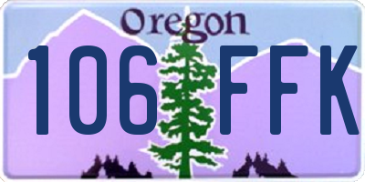 OR license plate 106FFK