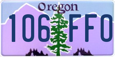 OR license plate 106FFO