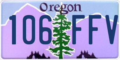 OR license plate 106FFV