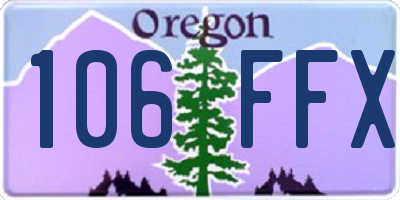 OR license plate 106FFX