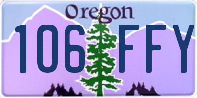 OR license plate 106FFY