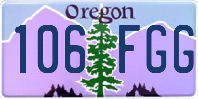 OR license plate 106FGG