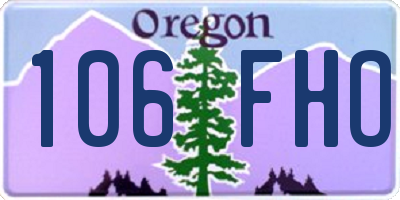 OR license plate 106FHO