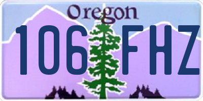 OR license plate 106FHZ