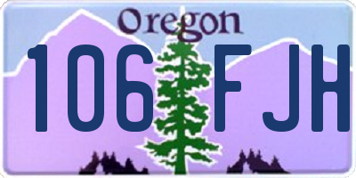 OR license plate 106FJH