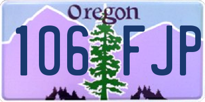 OR license plate 106FJP
