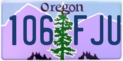 OR license plate 106FJU