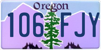 OR license plate 106FJY