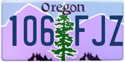 OR license plate 106FJZ