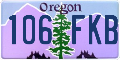 OR license plate 106FKB