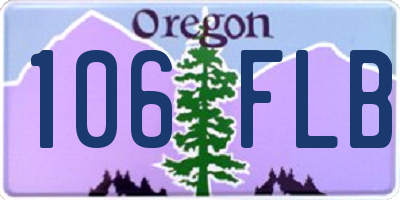 OR license plate 106FLB