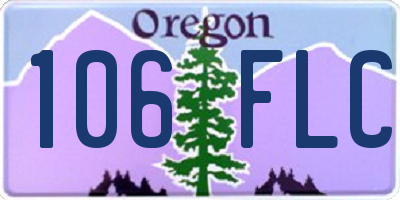 OR license plate 106FLC