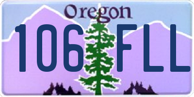 OR license plate 106FLL