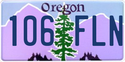OR license plate 106FLN