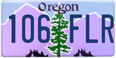 OR license plate 106FLR