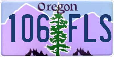 OR license plate 106FLS