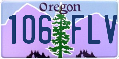 OR license plate 106FLV