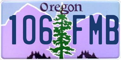 OR license plate 106FMB