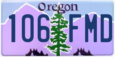 OR license plate 106FMD