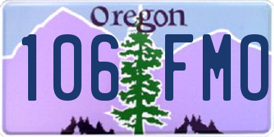 OR license plate 106FMO