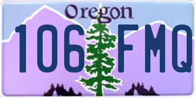 OR license plate 106FMQ