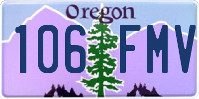 OR license plate 106FMV