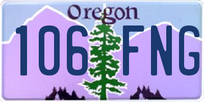 OR license plate 106FNG
