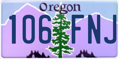 OR license plate 106FNJ