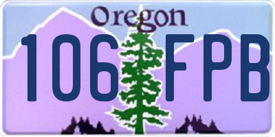 OR license plate 106FPB