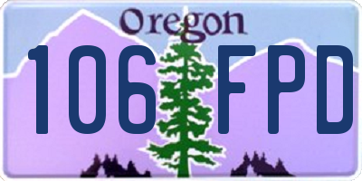 OR license plate 106FPD