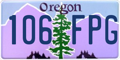 OR license plate 106FPG
