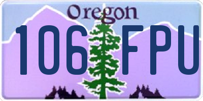OR license plate 106FPU