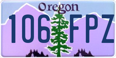 OR license plate 106FPZ
