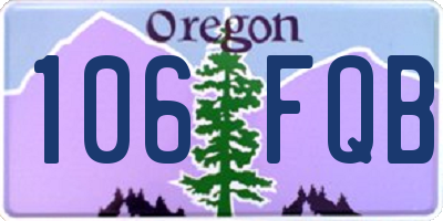OR license plate 106FQB