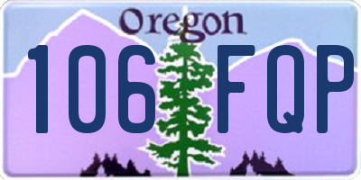 OR license plate 106FQP